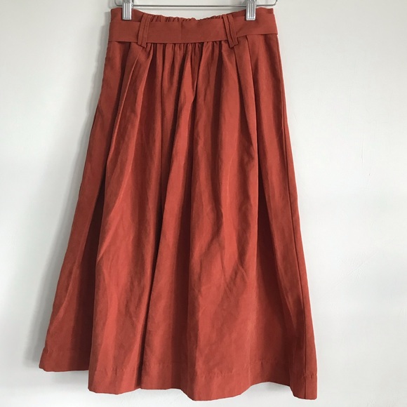 Vintage brunt orange skirt XS-S - Picture 4 of 6